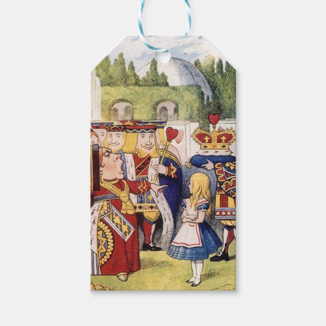 Étiquettes-cadeau Alice au Pays des Merveilles et la Reine de Cœur (Devant)