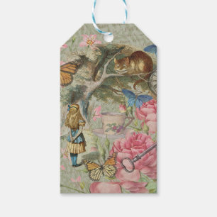 Étiquettes-cadeau Alice Chat du Cheshire Jardin de l'Arbre Wonderlan