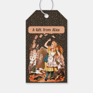 Étiquettes-cadeau Alice et les cartes volantes