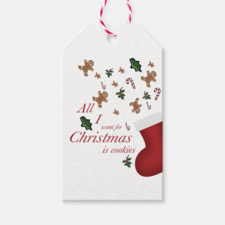 Étiquettes-cadeau all i wanted for christmas is cookie