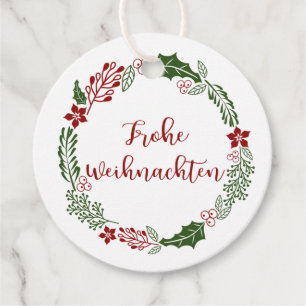Étiquettes Cadeau Allemagne Joyeux Noël, personnalisé
