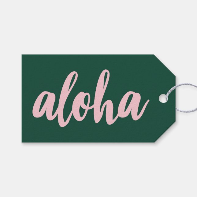 Étiquettes-cadeau Aloha Merci (Devant (Horizontal))