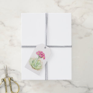 Étiquettes-cadeau Alpine primrose aquarelle fleur fine art