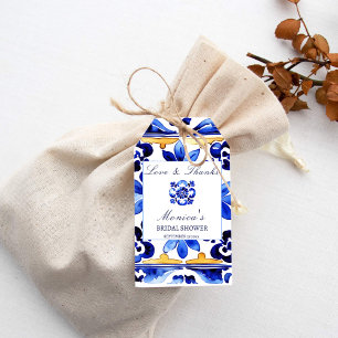 Étiquettes-cadeau Amalfi Vietri tuiles italienne douche nuptiale fav