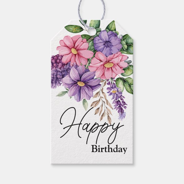 Étiquettes-cadeau Amateur de fleurs (Devant)