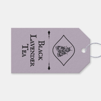 Étiquettes-cadeau Amateur de thé à l'encre lavande poussiéreuse vint