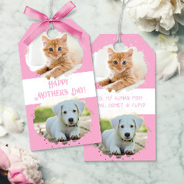 Étiquettes-cadeau Amateurs de petits animaux Personnalisé Deux photo