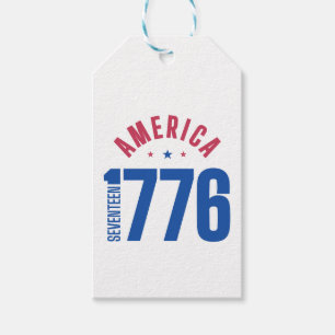 Étiquettes-cadeau AMÉRIQUE 1776 année de liberté 