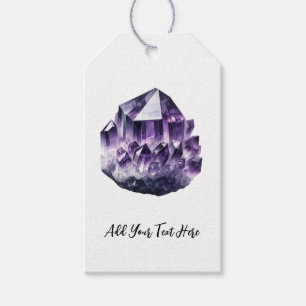 Étiquettes-cadeau Améthyste Violet Calmant Crystal Métaphysique