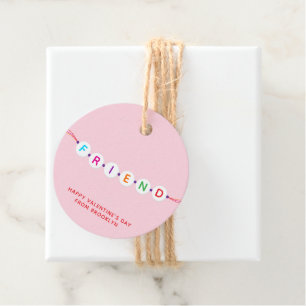 Étiquettes Cadeau Ami mignon bracelet d'amitié rose Valentine