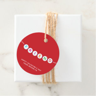 Étiquettes Cadeau Ami mignon bracelet d'amitié rouge Valentines Day