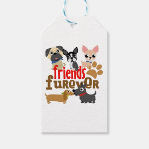 Étiquettes-cadeau Amis Chiens Furever Chiens Chiens Chiens Chiens Ch