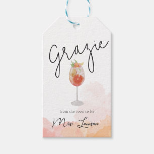 Étiquettes-cadeau Amore Spritz Fête des mariées Favor