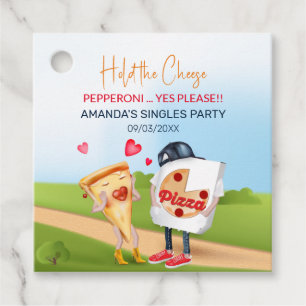 Étiquettes Cadeau Amour à la pizza drôle