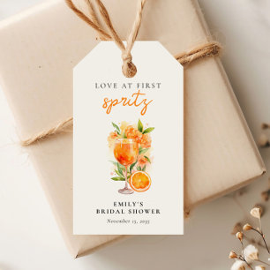 Étiquettes-cadeau Amour au premier Spritz Shower de Mariée