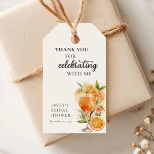 Étiquettes-cadeau Amour au premier Spritz Shower de Mariée