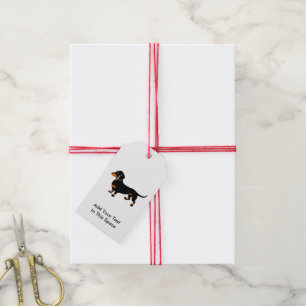 Étiquettes-cadeau Amour de chien de Doxie - petit teckel mignon