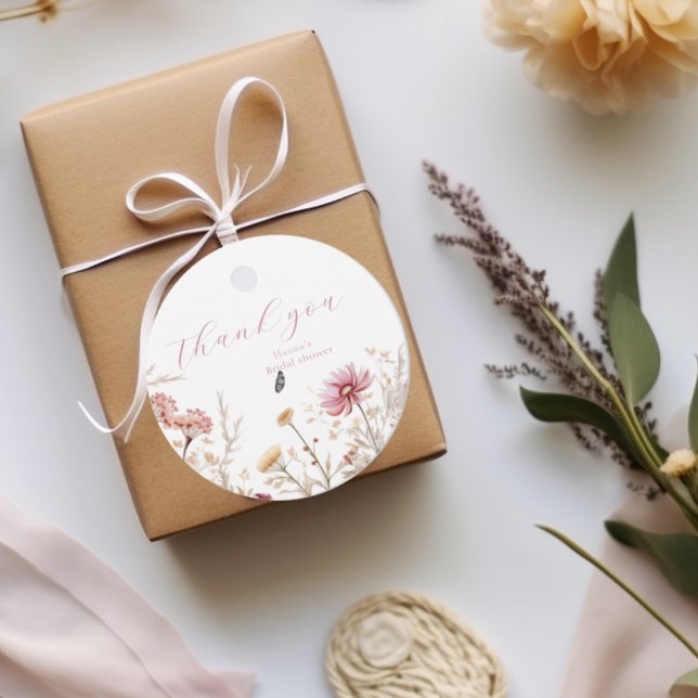 Étiquettes Cadeau Amour en fleur Douche nuptiale (Créateur téléchargé)