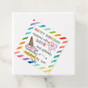 Étiquettes Cadeau amour et fonte Anniversaire TDAH neurodiversifié
