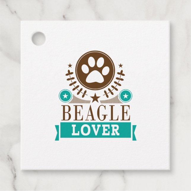 Étiquettes Cadeau amoureux du beagle (Devant)