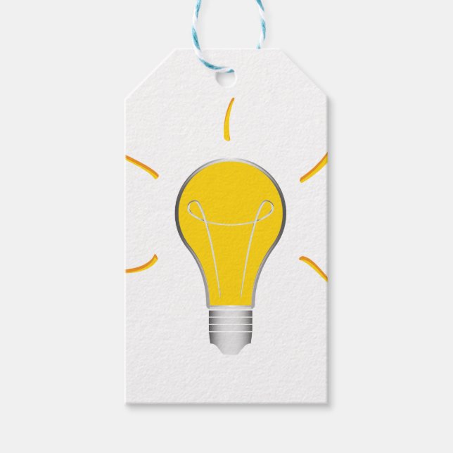 Étiquettes-cadeau Ampoule légère idée créative (Devant)