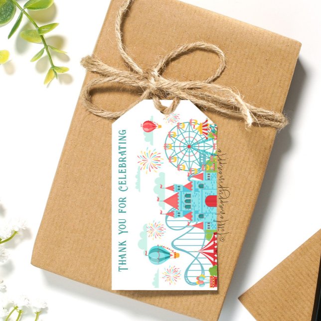 Étiquettes-cadeau Amusement Park Anniversaire (Créateur téléchargé)