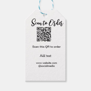 Étiquettes-cadeau Analyser pour commander analyser le code QR ajoute