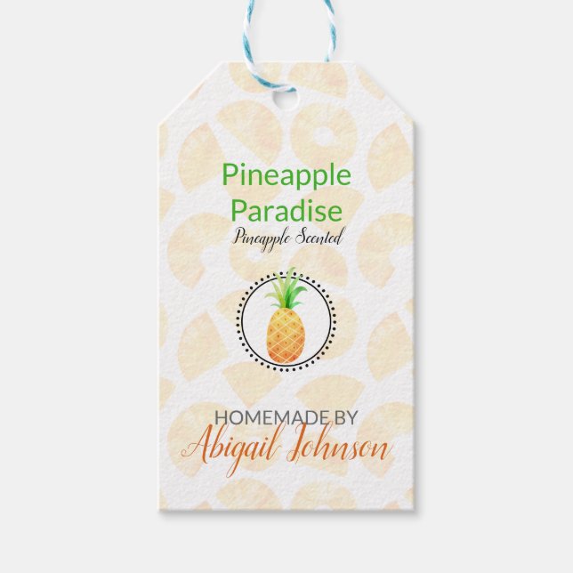Étiquettes-cadeau Ananas Bain & Corps (Devant)