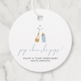 Étiquettes Cadeau ANDI Dusty Blue Pop Quand Elle Pop Douche