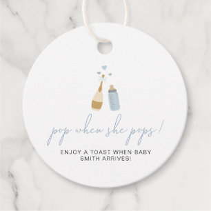 Étiquettes Cadeau ANDI Dusty Blue Pop Quand Elle Pop Douche