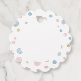 Étiquettes Cadeau Andie Confetti Aquarelle Points Favoriser les étiq
