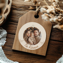 Étiquettes Cadeau Ange élégant en or beige