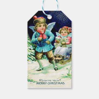 Étiquettes-cadeau Anges de Noël Vintage Dormir