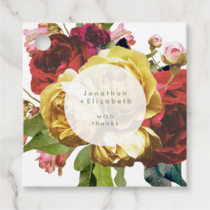 Étiquettes Cadeau Anglais Garden Boho Rose Mariage