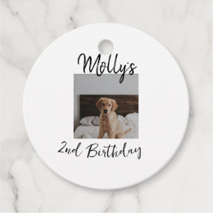 Étiquettes Cadeau Animateur chien chat animal photo moderne simple