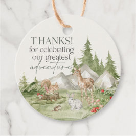 Étiquettes Cadeau Animaux de forêt Aventure Attend