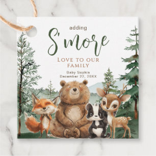 Étiquettes Cadeau Animaux de forêt baby shower S'mores