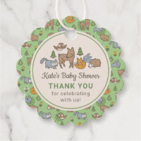 Animaux de la Forêt de Bois Vert Baby Shower