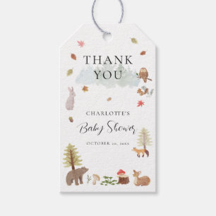 Étiquettes-cadeau Animaux des bois Automne Baby shower d'automne Mer