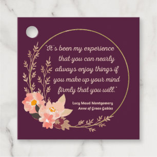 Étiquettes Cadeau Anne Of Green Gables Citation I - Style mignon