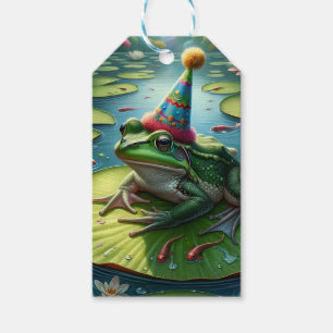 Étiquettes-cadeau Anniversaire à thème de la grenouille