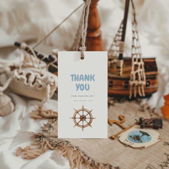 Étiquettes-cadeau Anniversaire Charme Nautique (Créateur téléchargé)