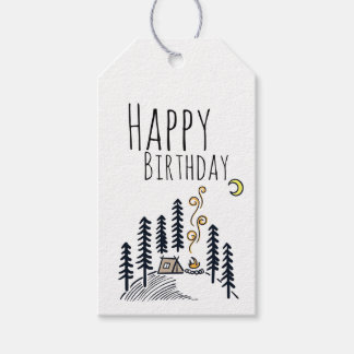 Étiquettes-cadeau Anniversaire de campeur 