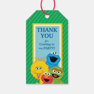 Étiquettes-cadeau Anniversaire de copains de Sesame Street