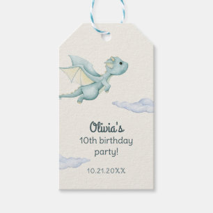 Étiquettes-cadeau Anniversaire de enfant Magical Castle Cute Dragons