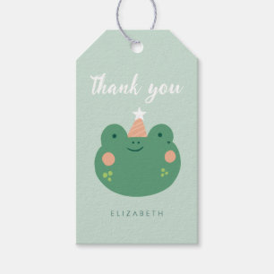 Étiquettes-cadeau Anniversaire de Grenouille Magique Mignonne 