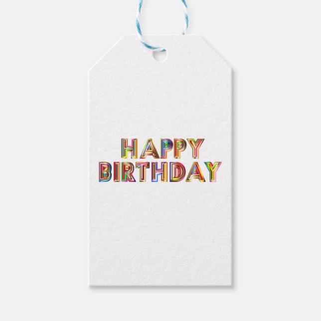 Étiquettes-cadeau Anniversaire de Happ (Devant)