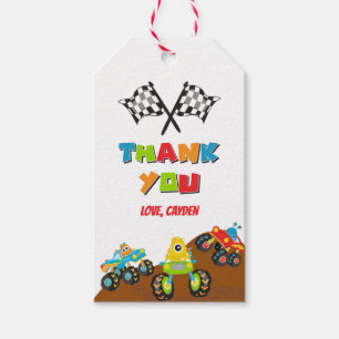 Étiquettes-cadeau anniversaire de monstres de Monster Truck