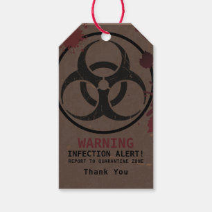Étiquettes-cadeau Anniversaire de Zombie Apocalypse   Bioaléa d'Hall