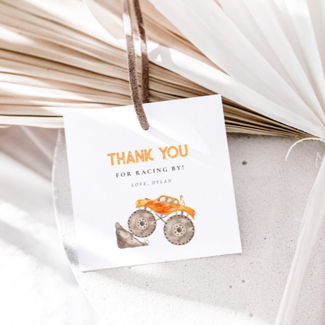 Étiquettes Cadeau Anniversaire du Camion Cute Monster (Créateur téléchargé)